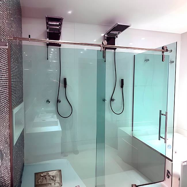 Box de Vidro para Banheiro Luxe Trilho Redondo 5 Box De Banheiro Modelo Luxe