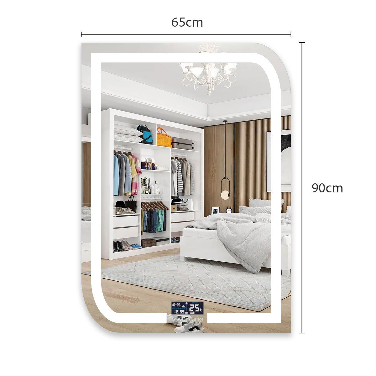 Espelho com LED e Tela Touch Elegance PRO 95W/m 5 Espelho Com Led Iluminado Elegance Medidas