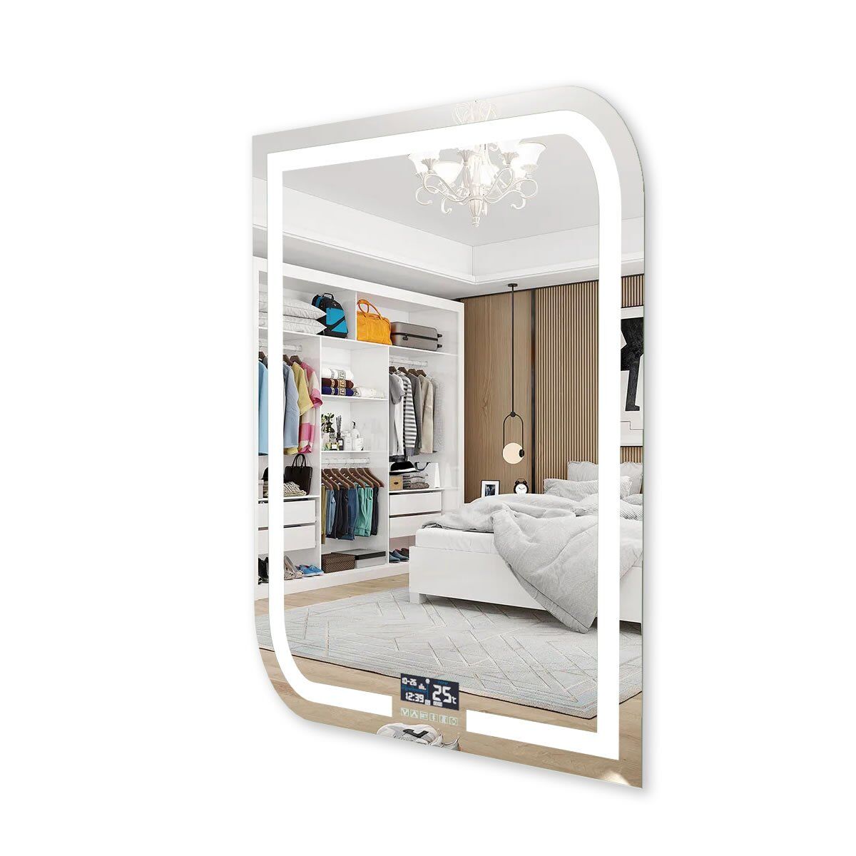Espelho com LED e Tela Touch Elegance PRO 95W/m 3 Espelho Com Led Iluminado Elegance Lado2