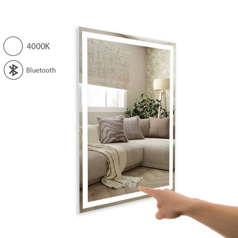 Espelho com LED Iluminado Som Bluetooth Decor 44W/m IRC+97 1 Espelho Com Led Iluminado Som Bluetooth Decor