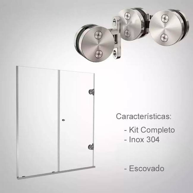Box de Vidro para Banheiro Modelo Pérola 6 Box De Banheiro Modelo Perola Inox Polido Cromado