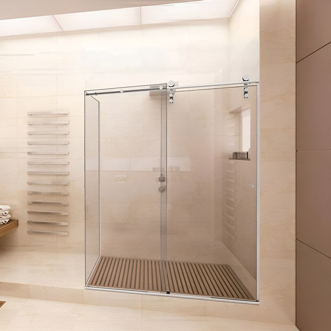 Box de Vidro para Banheiro Ascolli 2 Box De Banheiro Modelo Ascolli Inox Polido Cromado
