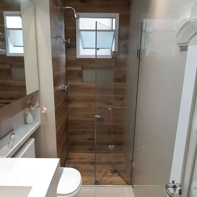 Box de Vidro para Banheiro modelo Flex 7 Box De Banheiro Modelo Flex Cromado