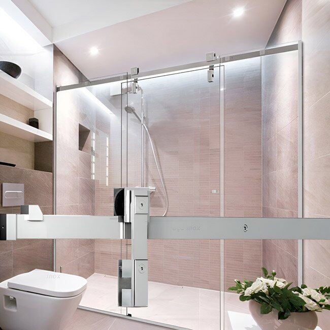 Box de Vidro para Banheiro Modelo Ravelle 3 Box De Banheiro Modelo Revelle Inox Polido Cromado