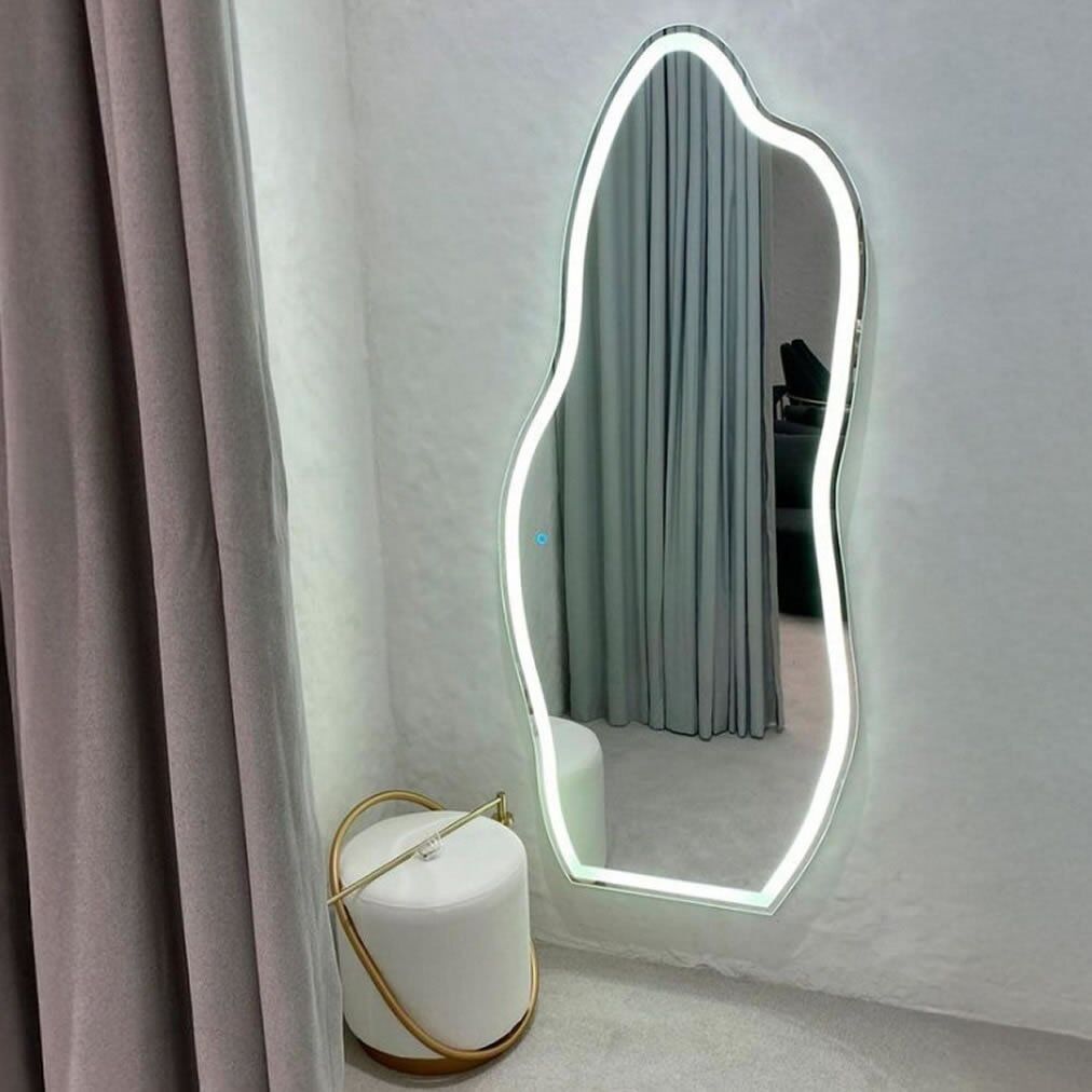 Espelho com LED Iluminado Orgânico Corpo Inteiro PRO 95W/m IRC+97 2 Espelho Orgânico Com Led Iluminado De Corpo Inteiro E Touch De 3 Cores