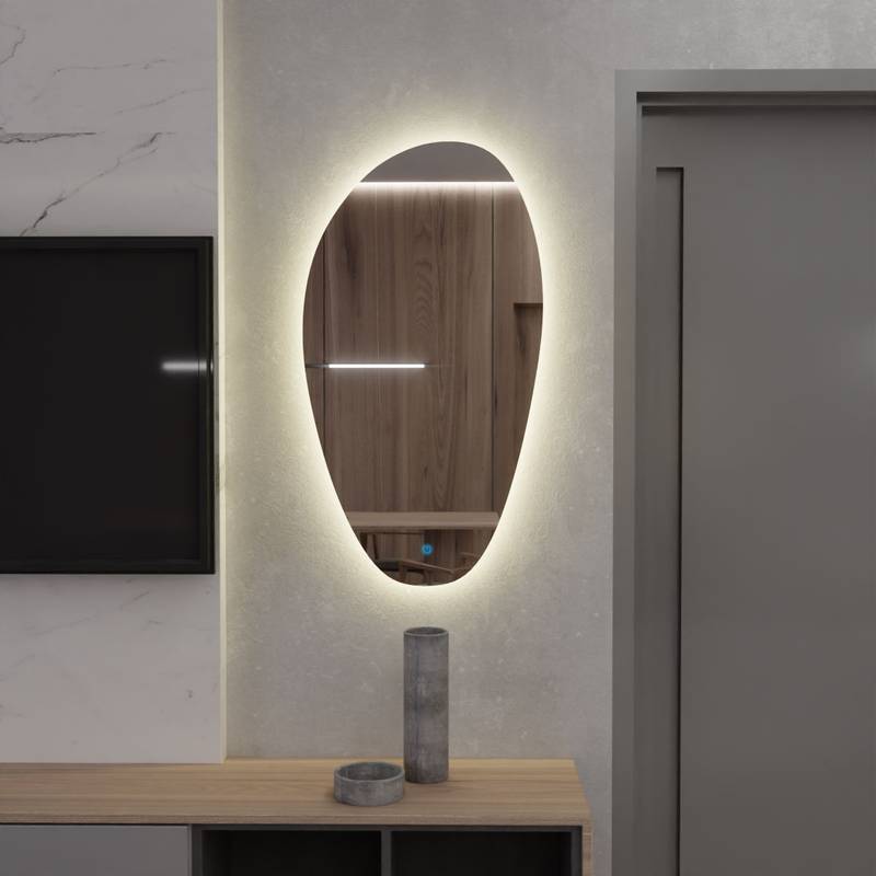 Espelho Orgânico com LED e Touch 70x50cm 3 Espelho_Organico_50X70_3000K_Touch