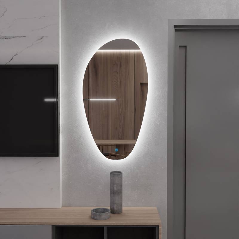 Espelho Orgânico com LED e Touch 70x50cm 2 Espelho_Organico_50X70_4000K_Touch