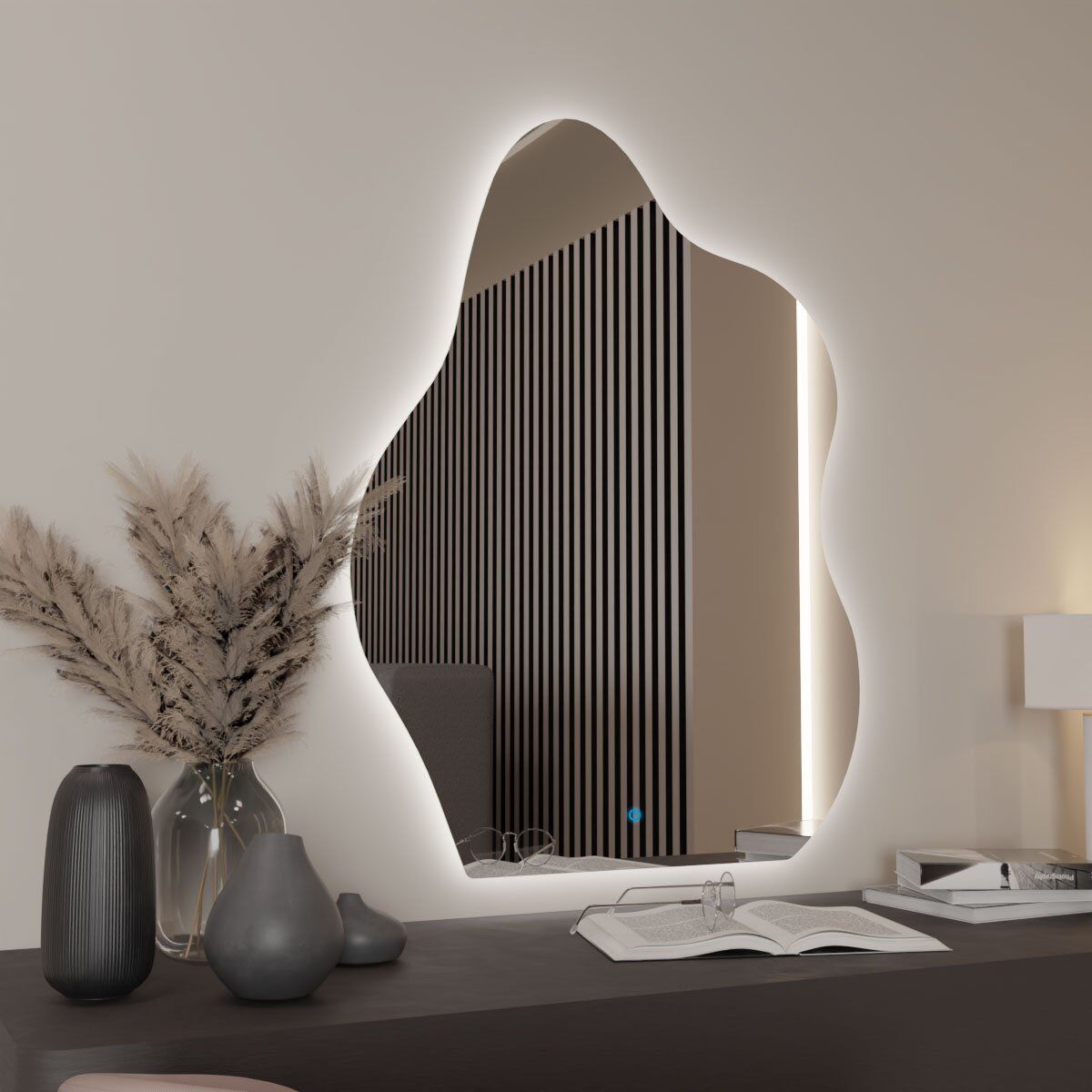 Espelho Orgânico Com Led E Touch 70X80 Cm