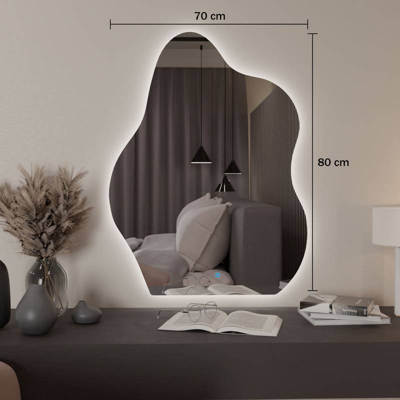 Espelho Orgânico com Led e Touch 70x80 cm 6 Espelho_Organico_70X90_Medidas