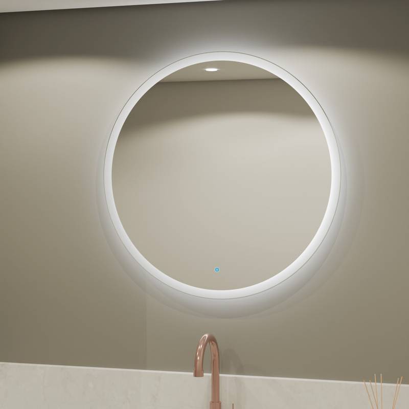 Espelho Diâmetro Com Led E Touch 85X85 Cm