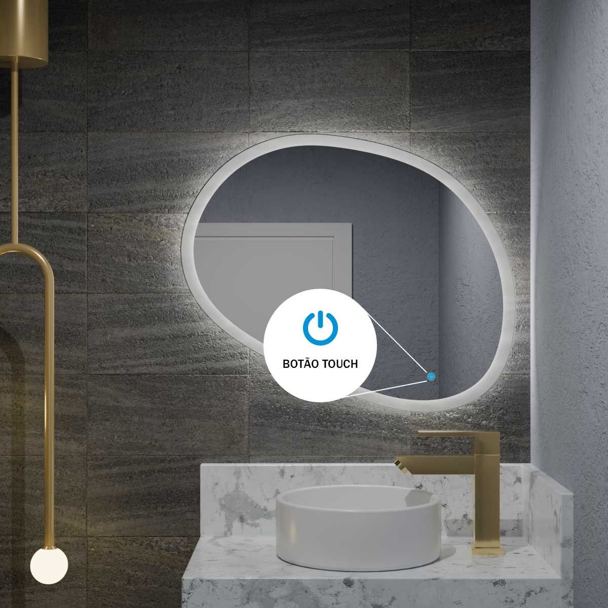 Espelho Orgânico com Led e Touch 95x80cm 8 Espelho_Diametro_95X80_Touch_4000K