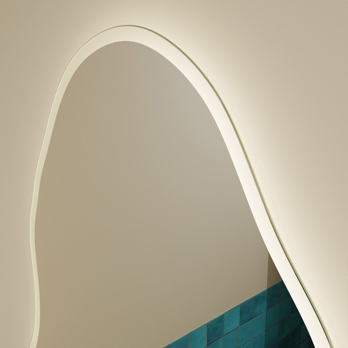 Espelho Grande Orgânico com Led e Touch 70x95cm 6 Espelho_Organico_70X95_Detalhes_3000K