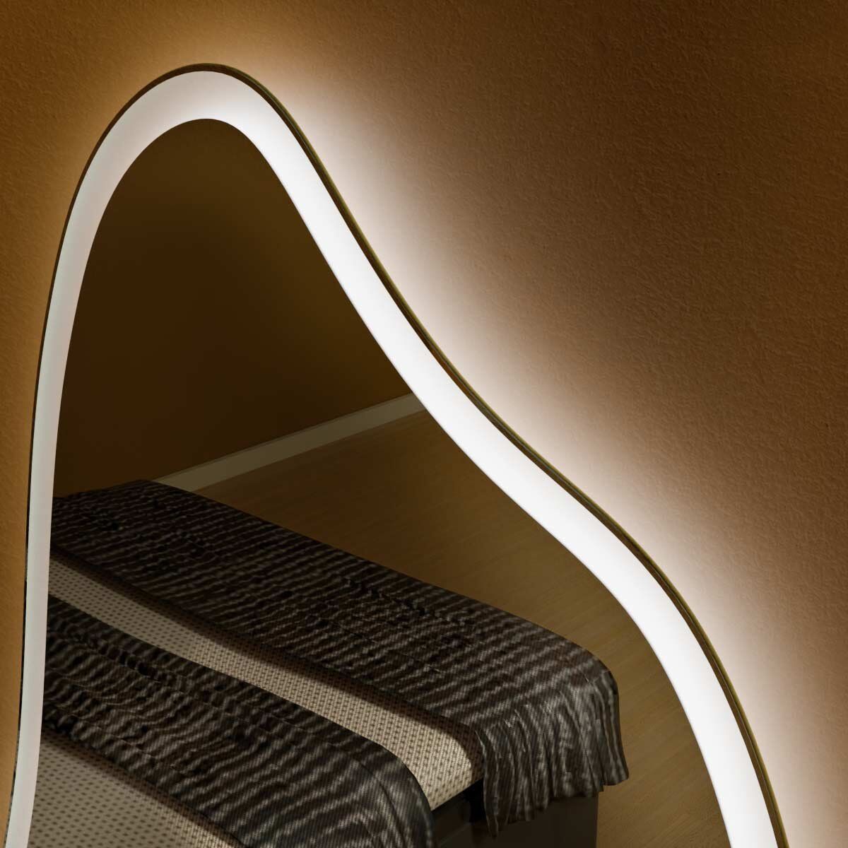 Espelho Grande Orgânico com Led e Touch 80x170cm 5 Espelho_Organico_80X170_Detalhes_4000K.