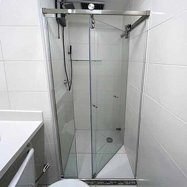 Box de Vidro para Banheiro Modelo Moove 5 Box De Vidro Para Banheiro Moove Inox Cromado Show Glass