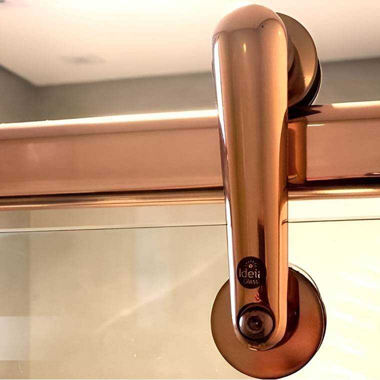 Box de Vidro para Banheiro Elegance Tubo Oblongo 12 Box De Banheiro Modelo Elegance Rose Gold