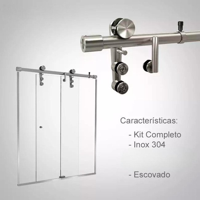 Box de Vidro para Banheiro Modelo Style 4 Box De Banheiro Modelo Style Inox Polido Cromado