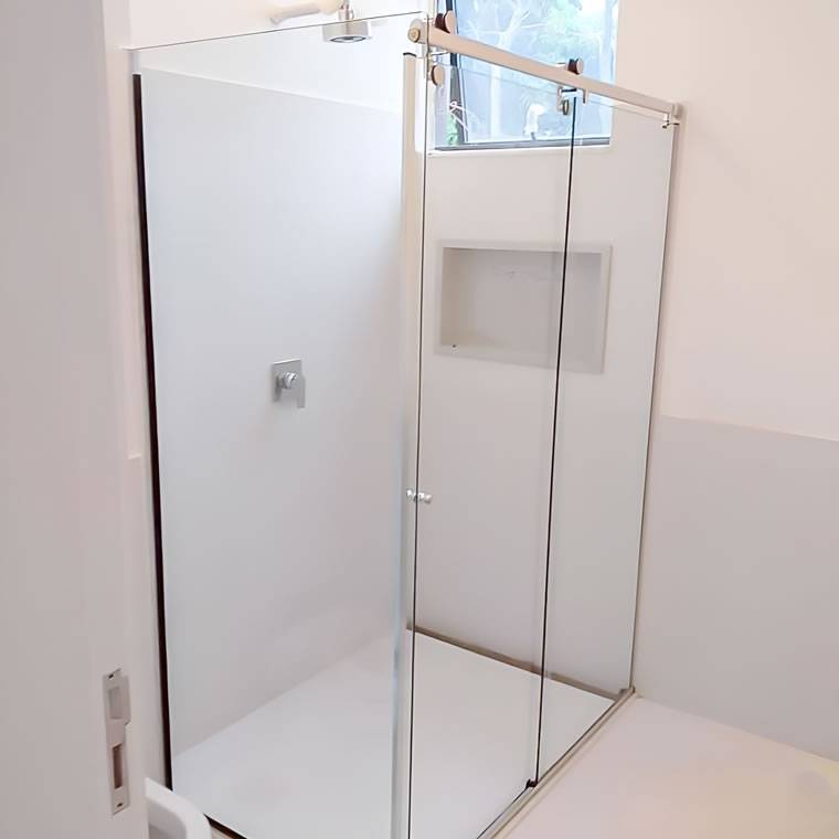Box de Vidro para Banheiro Elegance Tubo Oblongo 6 Box De Banheiro Modelo Elegance Branco