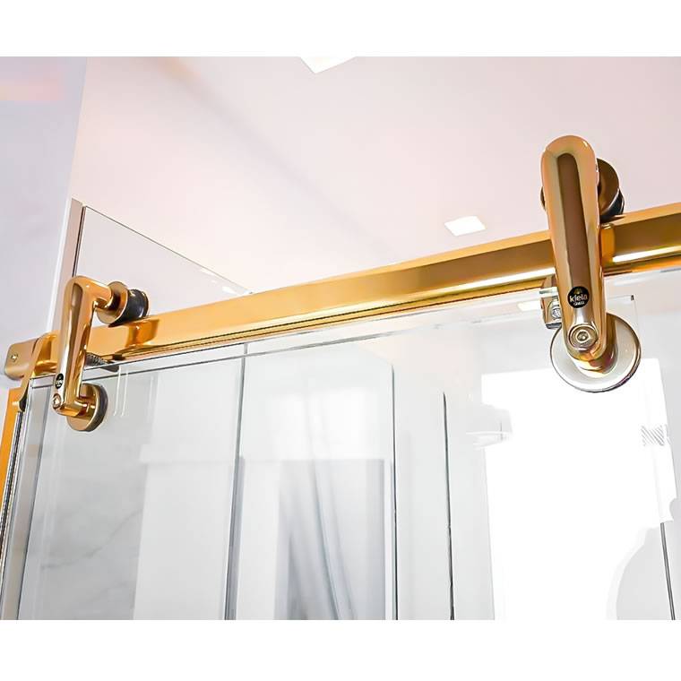 Box de Vidro para Banheiro Elegance Tubo Oblongo 5 Box De Banheiro Modelo Elegance Dourado