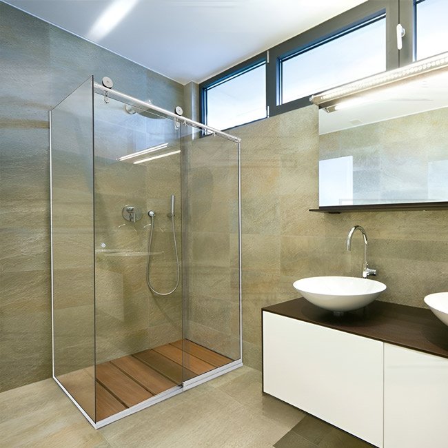 Box de Vidro para Banheiro Milano 2 Box De Banheiro Modelo Milano Inox Polido Cromado