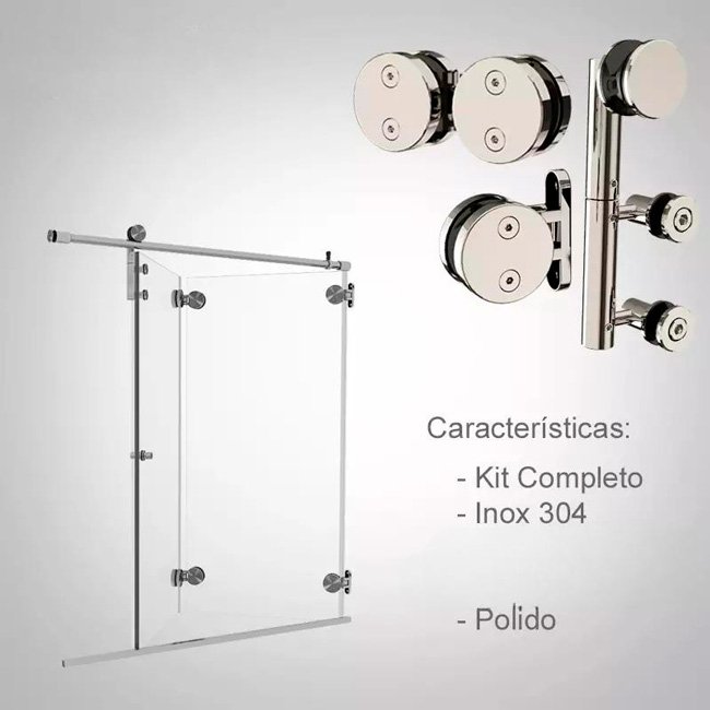 Box de Vidro para Banheiro Modelo Arty 11 Box De Banheiro Modelo Arty Inox Polido Cromado