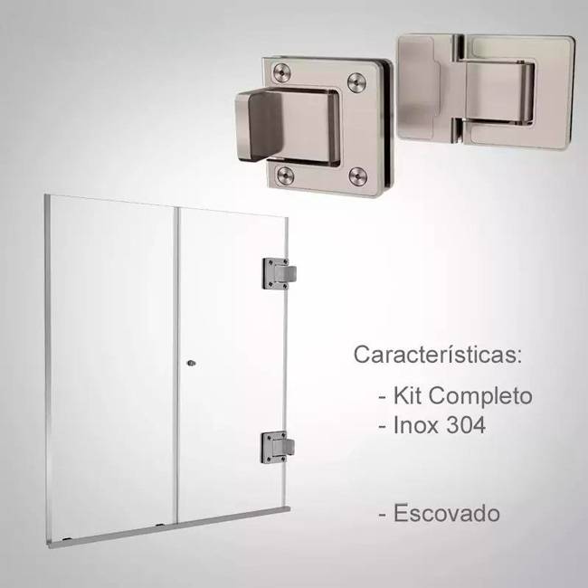 Box de Vidro para Banheiro Modelo Onix 4 Box De Banheiro Modelo Onix Inox Polido Cromado