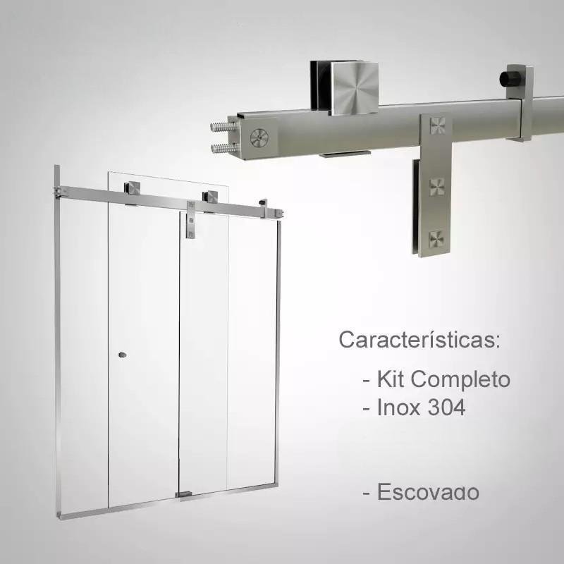 Box de Vidro para Banheiro Modelo Quadratto Prime 4 Box De Banheiro Modelo Quadratto Inox Polido Cromado