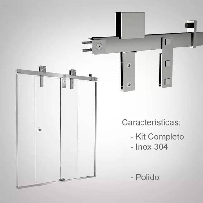 Box de Vidro para Banheiro Modelo Square 8 Box De Banheiro Modelo Square Inox Polido Cromado