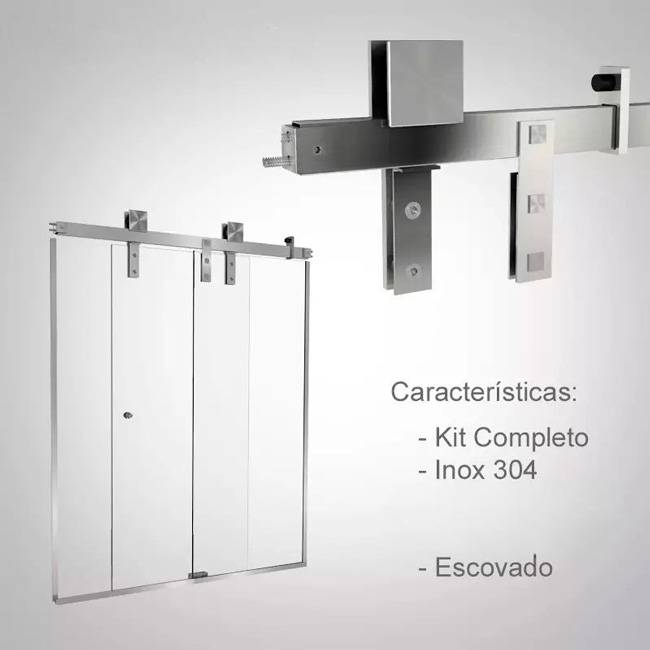 Box de Vidro para Banheiro Modelo Square 9 Box De Banheiro Modelo Square Inox Polido Cromado