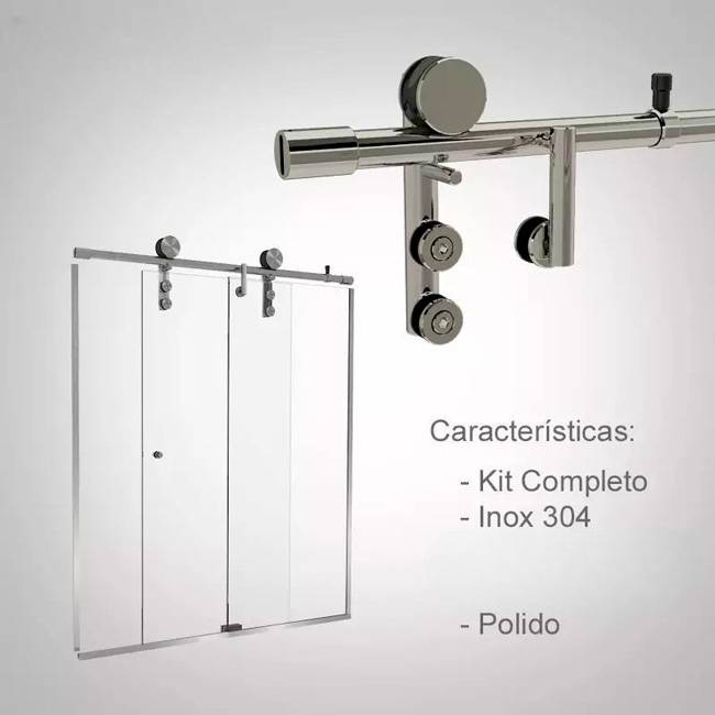Box de Vidro para Banheiro Modelo Stilo 4 Box De Banheiro Modelo Stilo Inox Polido Cromado