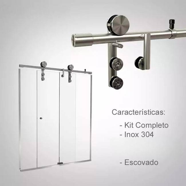 Box de Vidro para Banheiro Modelo Stilo 5 Box De Banheiro Modelo Stilo Inox Polido Cromado