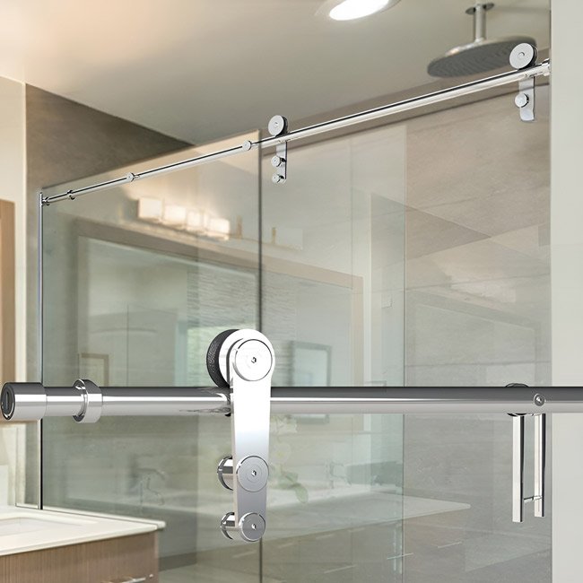 Box de Vidro para Banheiro Modelo Varese 2 Box De Banheiro Modelo Varese Inox Polido Cromado