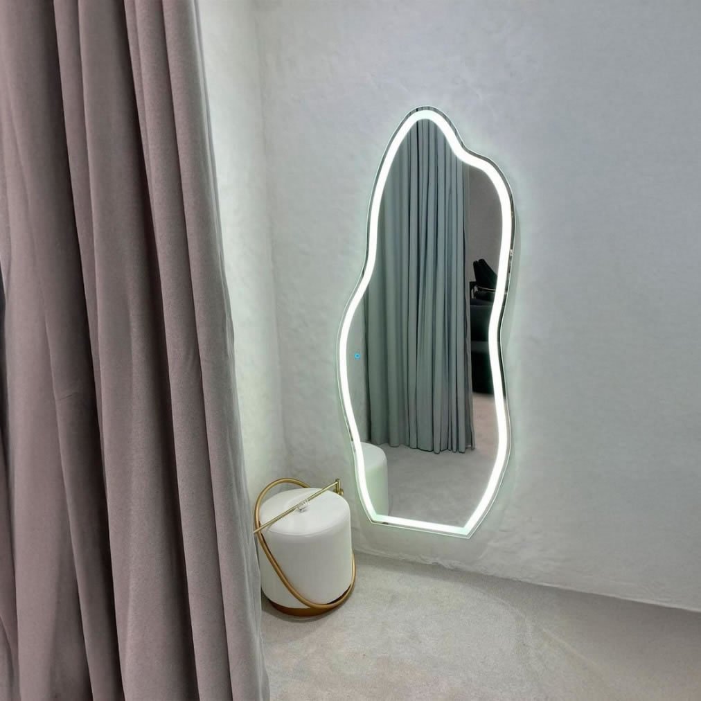 Espelho Com Led Iluminado Orgânico Corpo Inteiro Pro