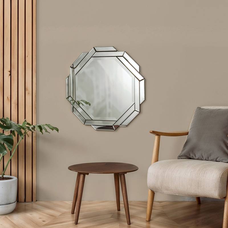 Espelho Decorativo Gaia 65x65cm 1 Espelho Decorativo Gaia 65X65Cm