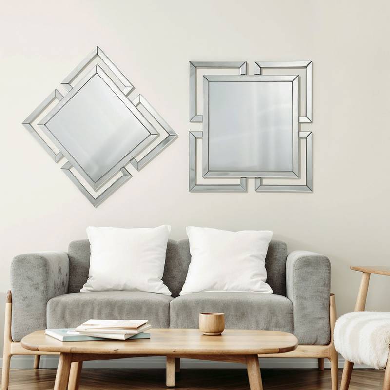 Espelho Decorativo Hermes 60x60cm 1 Espelho Decorativo Hermes Foto No Ambiente