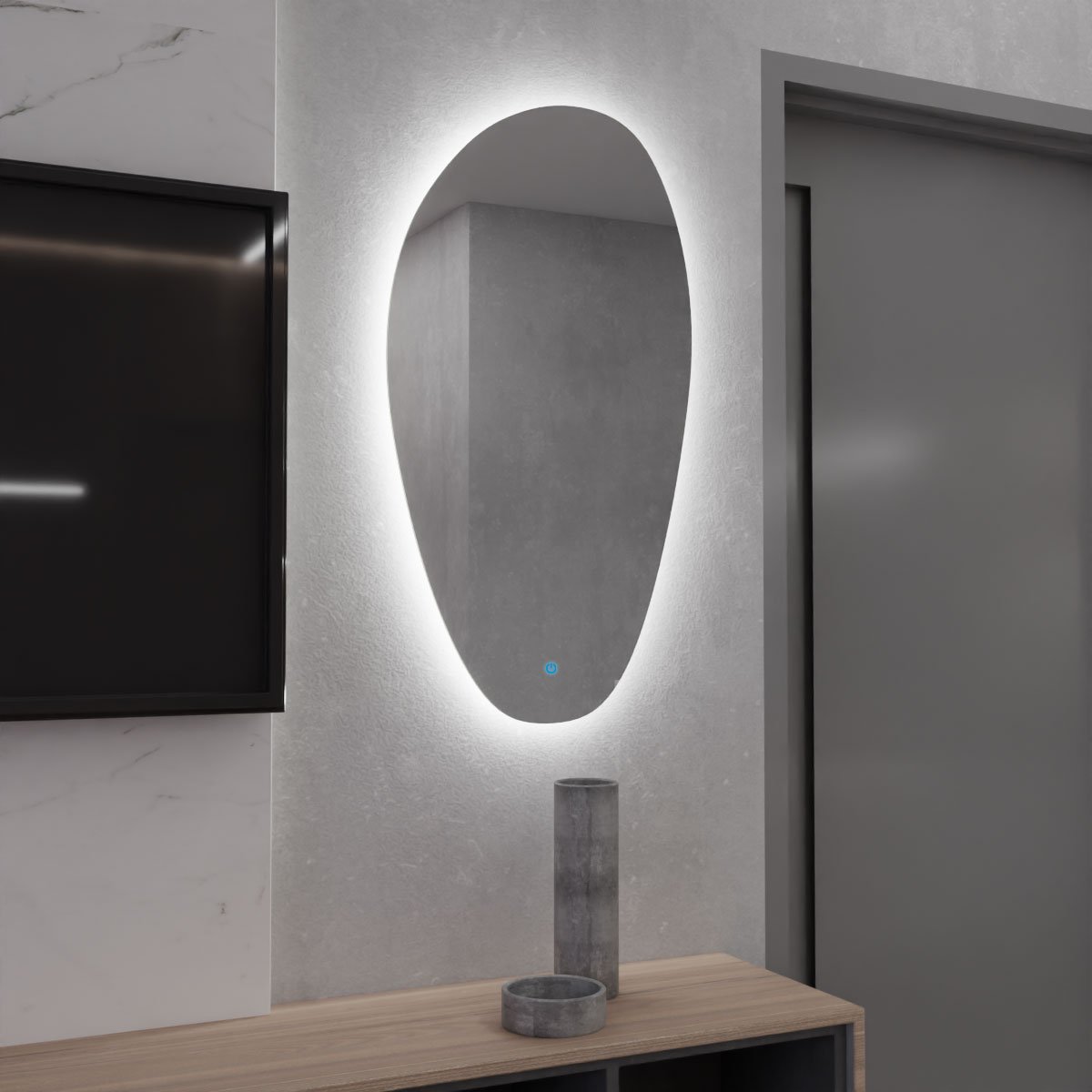 Espelho Orgânico Com Led E Touch