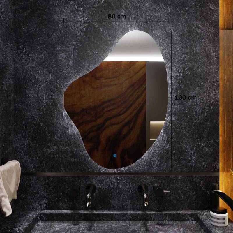 Espelho Grande Orgânico com Led e Touch 80x100cm 6 Espelho_Organico_80X100_Medidas