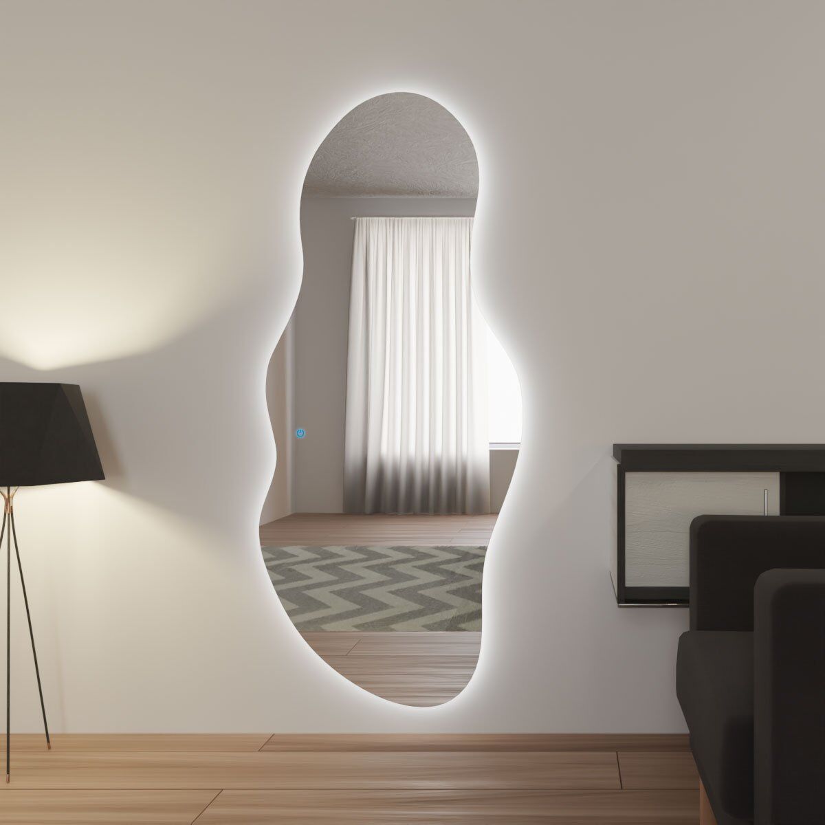 Espelho Grande Orgânico com Led e Touch 60×170 cm 2 Espelho_Organico_60X170_4000K