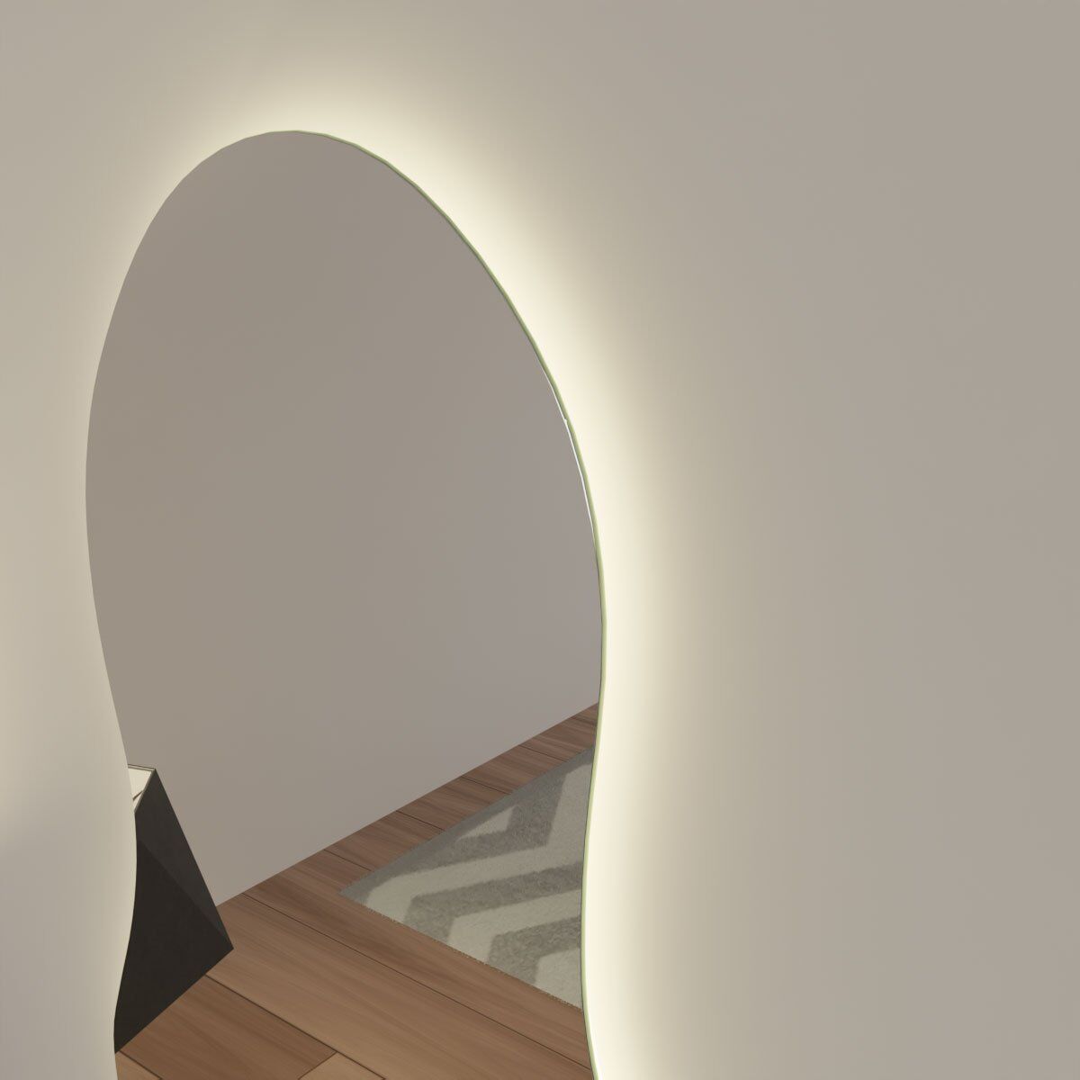 Espelho Grande Orgânico com Led e Touch 60×170 cm 4 Espelho_Organico_60X170_Detalhes_3000K