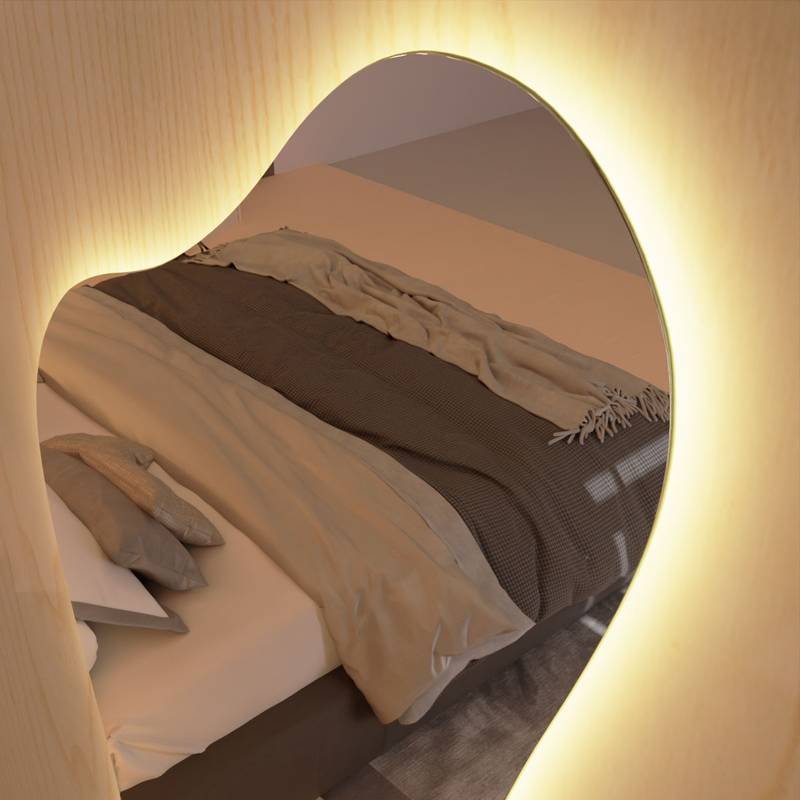 Espelho Grande Orgânico com Led e Touch 60x165cm 5 Espelho Grande Orgânico Com Led E Touch 60X165Cm Detalhes 3000K