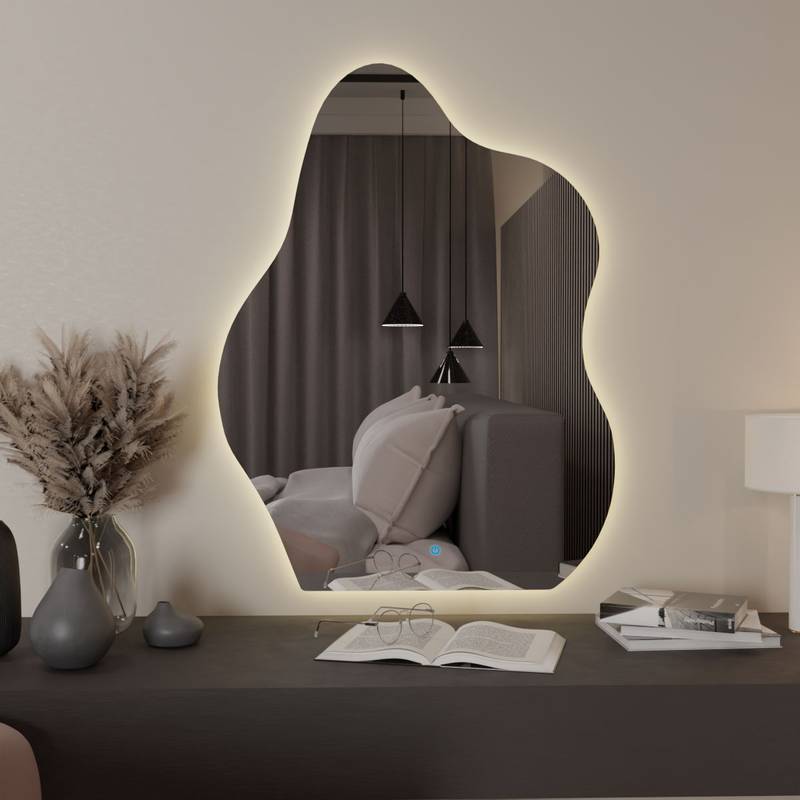 Espelho Orgânico com Led e Touch 70x80 cm 3 Espelho_Organico_70X90_3000K_Touch