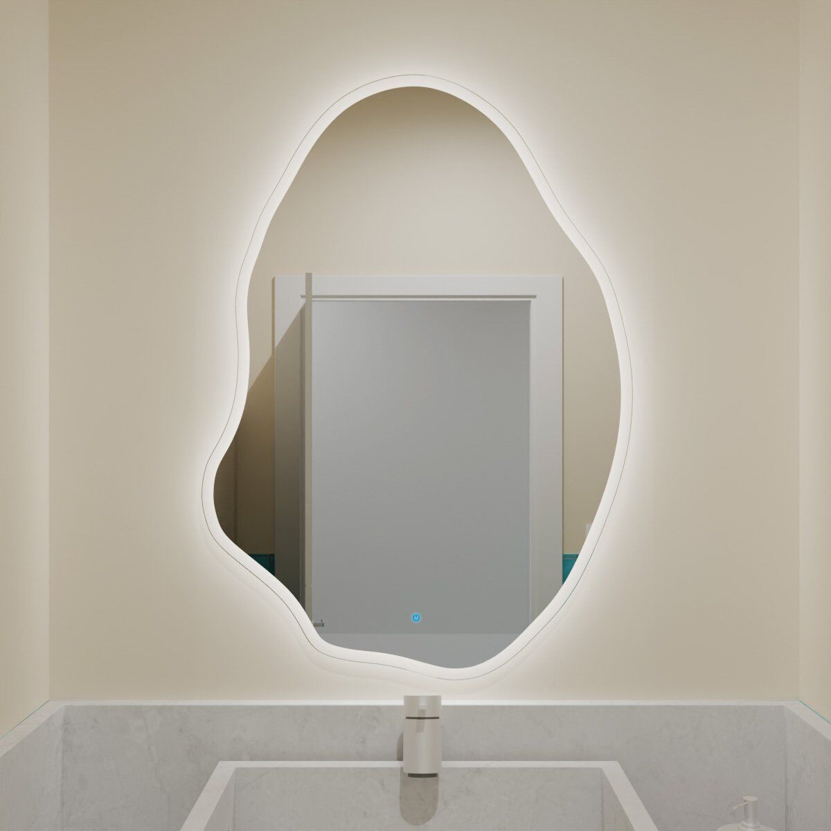 Espelho Grande Orgânico com Led e Touch 70x95cm 3 Espelho_Organico_70X95_4000K