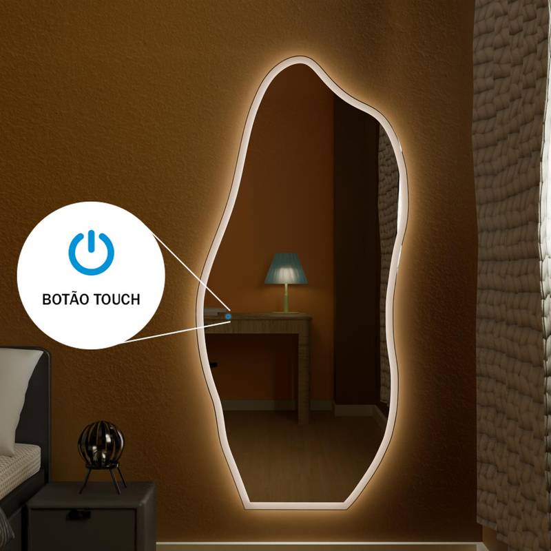 Espelho Grande Orgânico com Led e Touch 80x170cm 8 Espelho_Organico_80X170_Touch