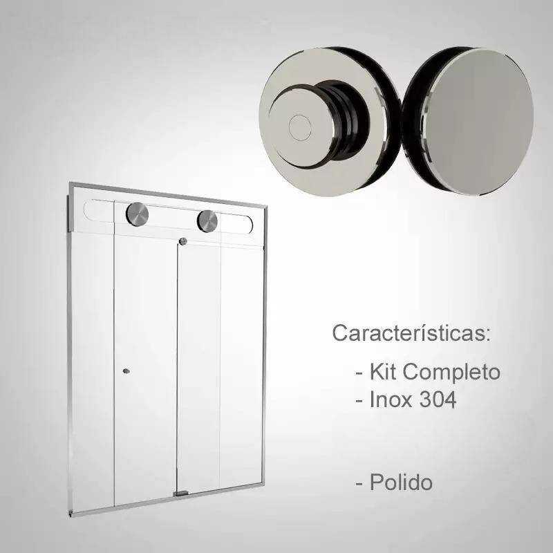 Box de Vidro para Banheiro Classik 8 Box De Banheiro Modelo Classik Inox Polido Cromado