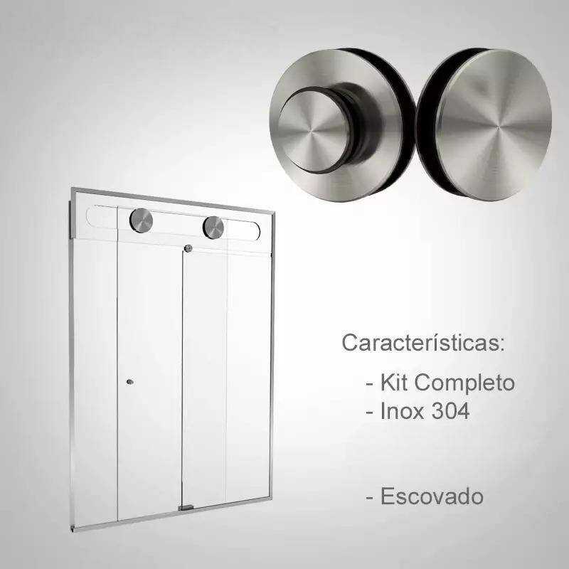 Box de Vidro para Banheiro Classik 9 Box De Banheiro Modelo Classik Inox Polido Cromado