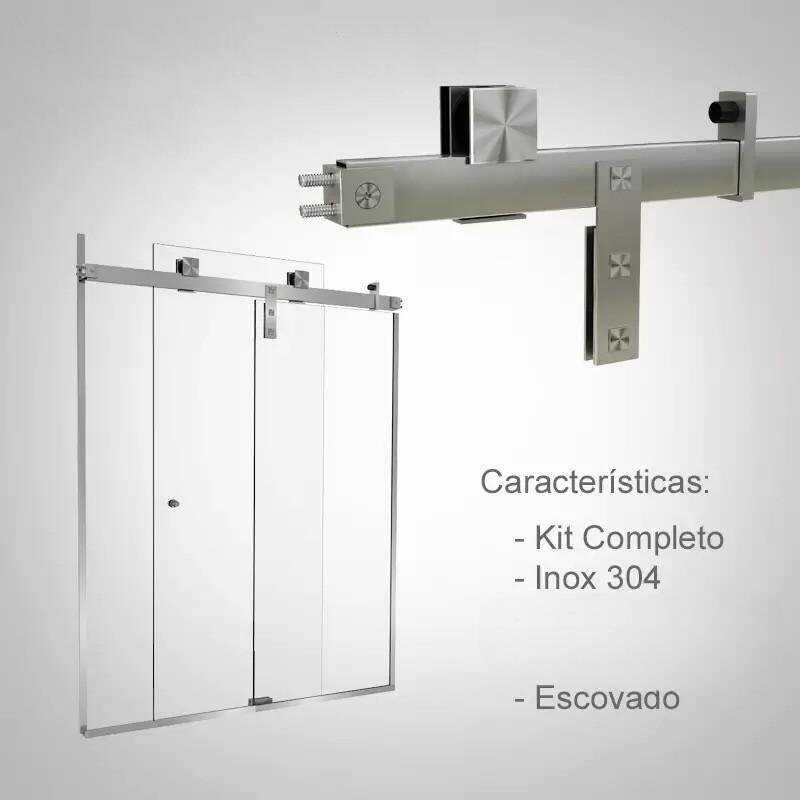 Box de Vidro para Banheiro Modelo Quadratto Prime 4 Box De Banheiro Modelo Quadratto Inox Polido Cromado