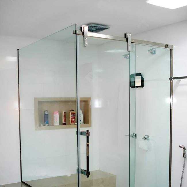Box de Vidro para Banheiro Modelo Square 2 Box De Banheiro Modelo Square Inox Polido Cromado