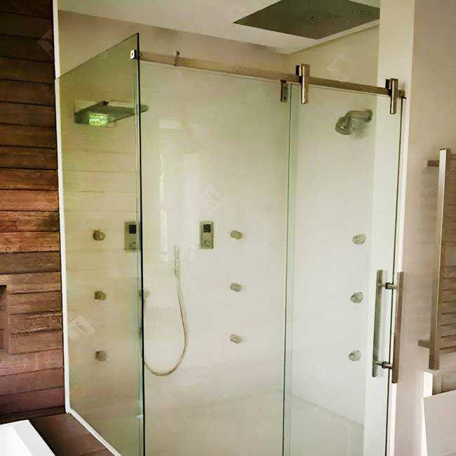Box de Vidro para Banheiro Modelo Square 3 Box De Banheiro Modelo Square Inox Polido Cromado