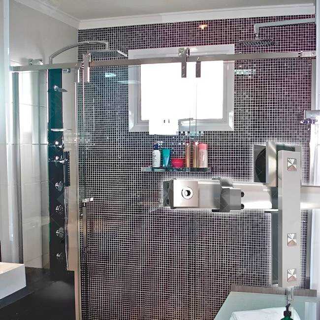 Box de Vidro para Banheiro Modelo Square 7 Box De Banheiro Modelo Square Inox Polido Cromado