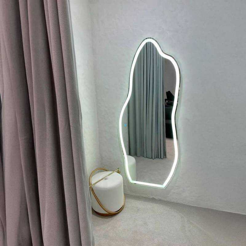 Espelho Com Led Iluminado Orgânico Corpo Inteiro Pro