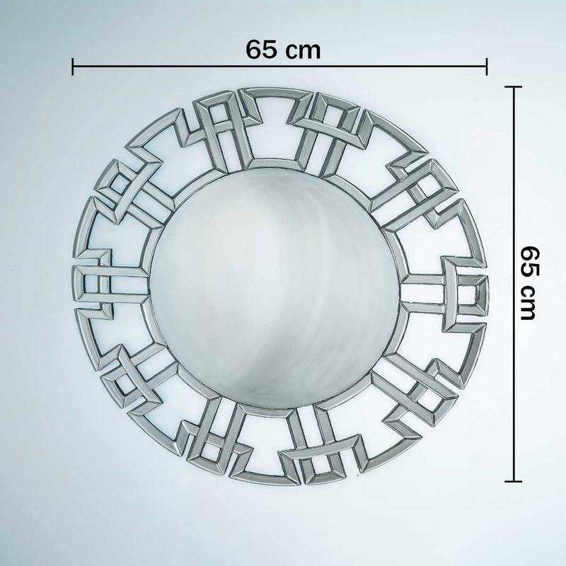 Espelho Decorativo Redondo Grego 65x65cm 3 Espelho Decorativo Grego Medidas De 65X65Cm